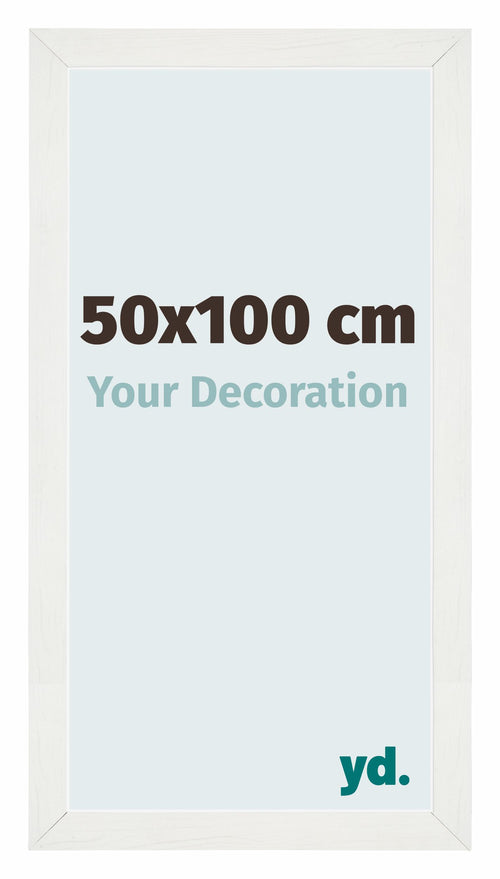 Mura MDF Marco de Fotos 50x100cm Blanco barrido Parte delantera Tamano | Yourdecoration.es