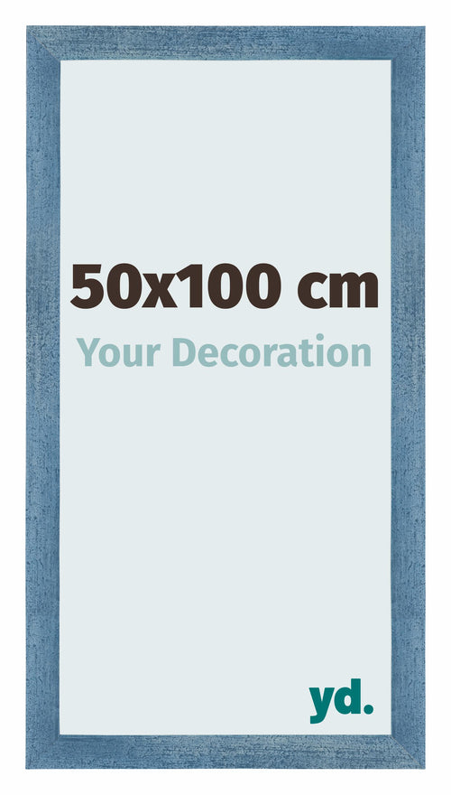 Mura MDF Marco de Fotos 50x100cm Claro azul barrido Parte delantera Tamano | Yourdecoration.es