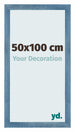 Mura MDF Marco de Fotos 50x100cm Claro azul barrido Parte delantera Tamano | Yourdecoration.es