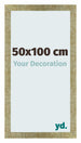 Mura MDF Marco de Fotos 50x100cm Dorado Antiguo Parte delantera Tamano | Yourdecoration.es