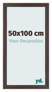 Mura MDF Marco de Fotos 50x100cm Roble Donker Parte delantera Tamano | Yourdecoration.es