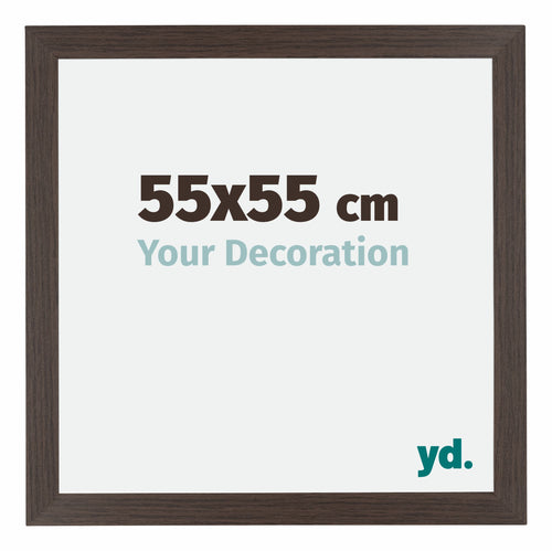 Mura MDF Marco de Fotos 55x55cm Roble Donker Parte delantera Tamano | Yourdecoration.es