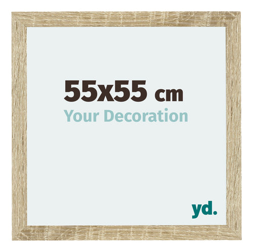 Mura MDF Marco de Fotos 55x55cm Sonoma Roble Parte delantera Tamano | Yourdecoration.es