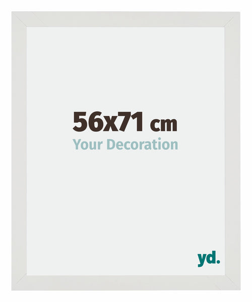 Mura MDF Marco de Fotos 56x71cm Blanco mate Parte delantera Tamano | Yourdecoration.es