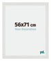 Mura MDF Marco de Fotos 56x71cm Blanco mate Parte delantera Tamano | Yourdecoration.es