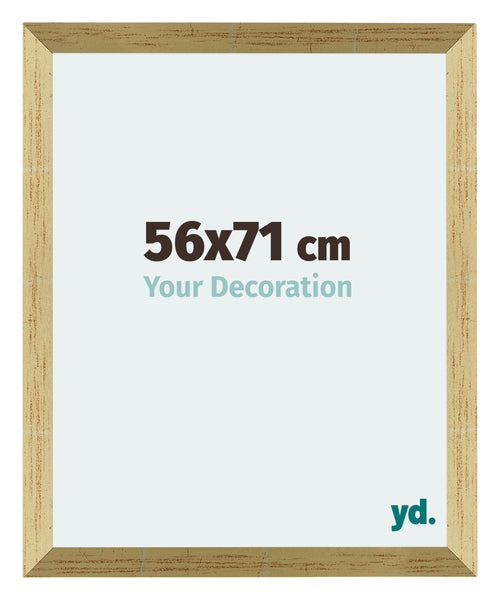 Mura MDF Marco de Fotos 56x71cm Dorado brillante Parte delantera Tamano | Yourdecoration.es