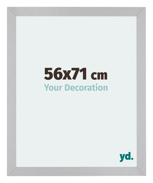 Mura MDF Marco de Fotos 56x71cm Plateado mate Parte delantera Tamano | Yourdecoration.es