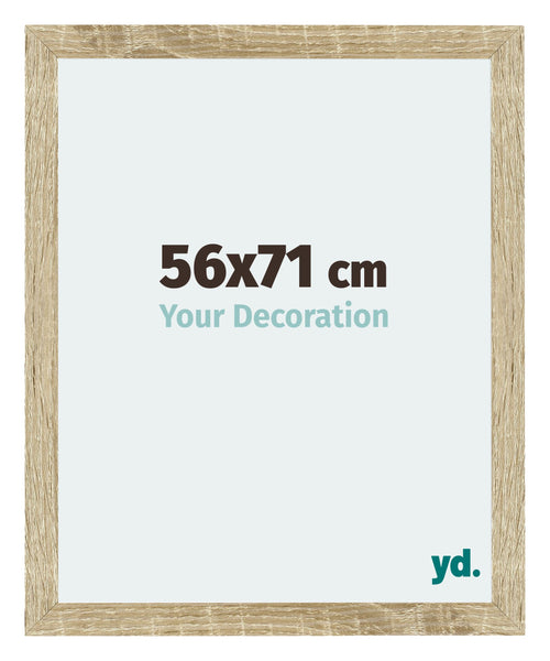 Mura MDF Marco de Fotos 56x71cm Sonoma Roble Parte delantera Tamano | Yourdecoration.es