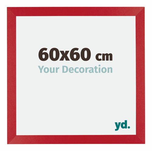Mura MDF Marco de Fotos 60x60cm Rojo Parte delantera Tamano | Yourdecoration.es