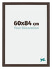 Mura MDF Marco de Fotos 60x84cm Roble Donker Parte delantera Tamano | Yourdecoration.es