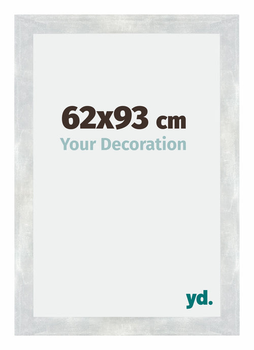 Mura MDF Marco de Fotos 62x93cm Plateado brillante vintage Parte delantera Tamano | Yourdecoration.es