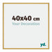 New York Aluminio Marco de Fotos 40x40cm Dorado brillante Parte delantera Tamano | Yourdecoration.es