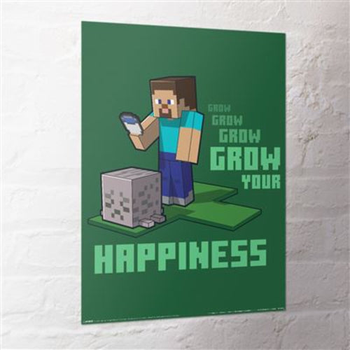 Poster Minecraft Grow Your Happinenss 40x50cm MPP2402265 2 | Yourdecoration.es