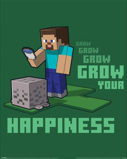 Poster Minecraft Grow Your Happinenss 40x50cm MPP2402265 | Yourdecoration.es