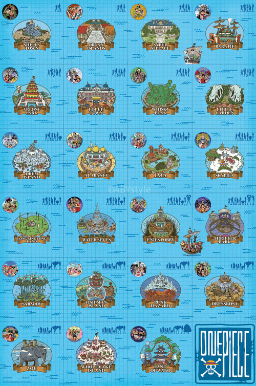 Poster One Piece Log Itinerary 61x91 5cm GBYDCOA006 | Yourdecoration.es