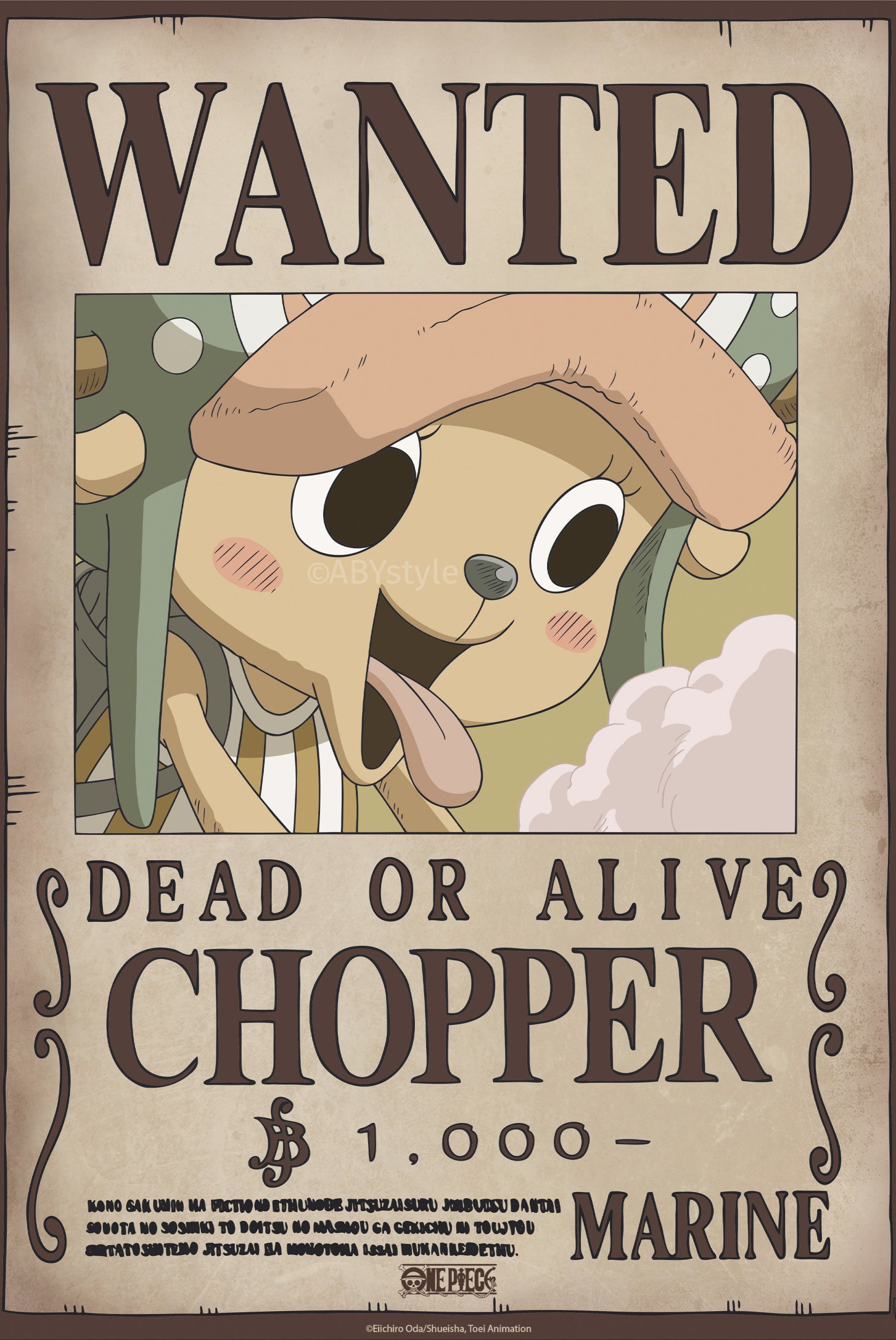 One Piece Wanted Chopper Wano Póster 38x52cm