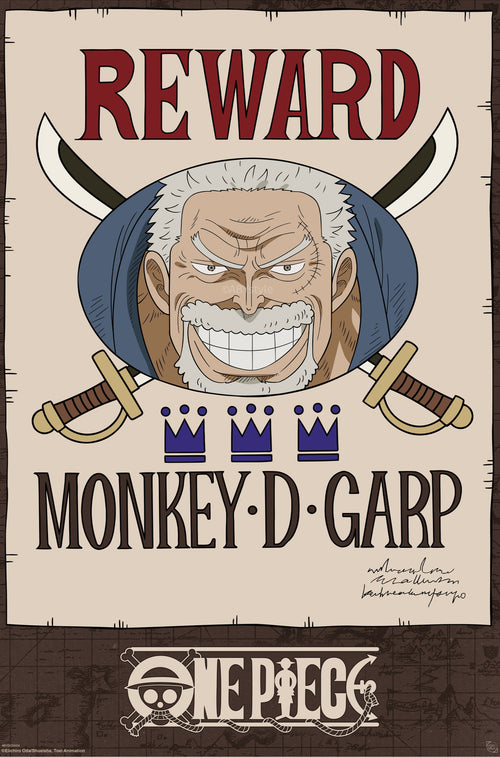 Poster One Piece Wanted Garp Cross Guild 61x91 5cm GBYDCOA008 | Yourdecoration.es