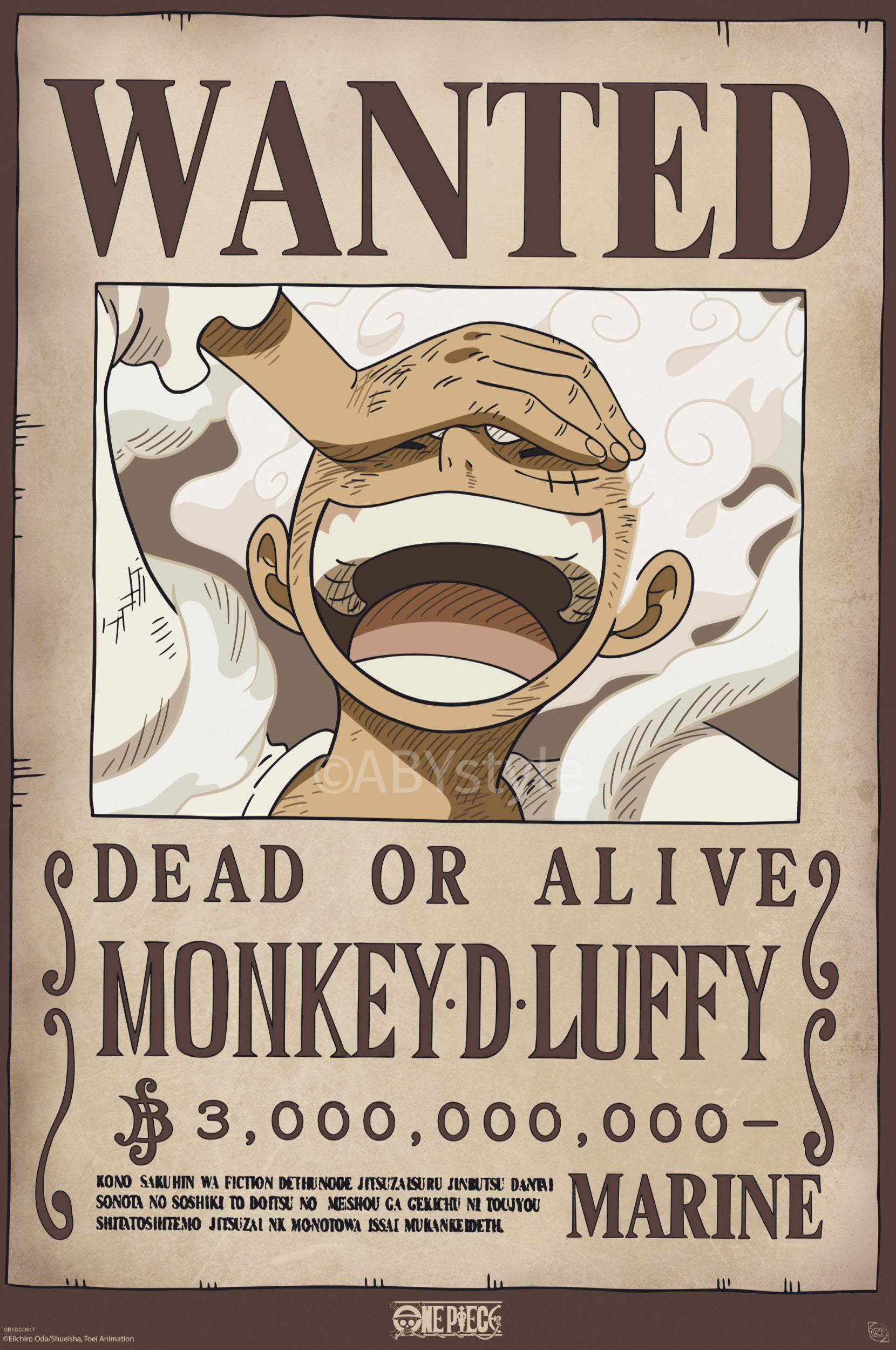One Piece Wanted Luffy Wano Póster 61x91,5cm | Yourdecoration