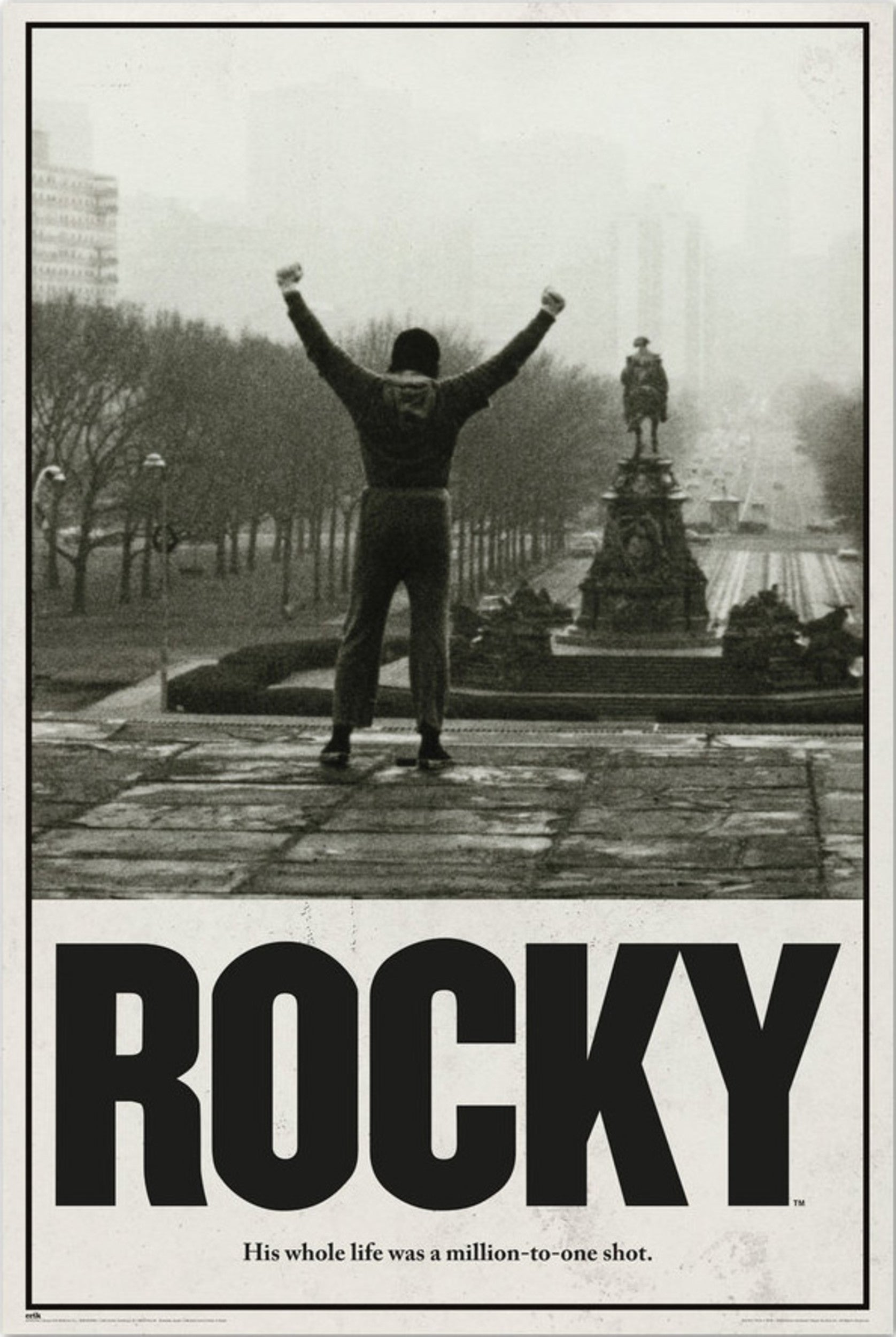 世界堂　額縁　映画「Rocky」ポスター付き Póster Rocky Balboa Film 61x91,5cm | Yourdecoration.es