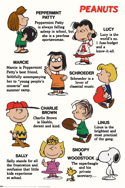 Poster Snoopy Characters 61x91 5cm GPE6018 | Yourdecoration.es