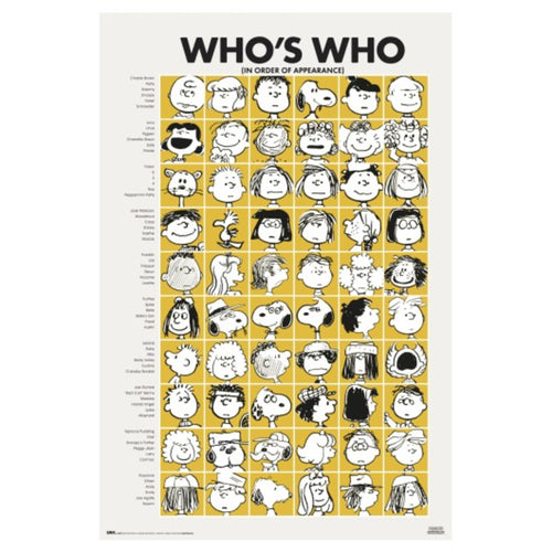 Poster Snoopy Who Is Who 61x91 5cm GPE5971 | Yourdecoration.es