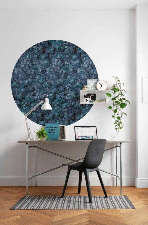 d1 038 komar azul Fotomural Tejido No Tejido 125x125cm Redondo Ambiente | Yourdecoration.es