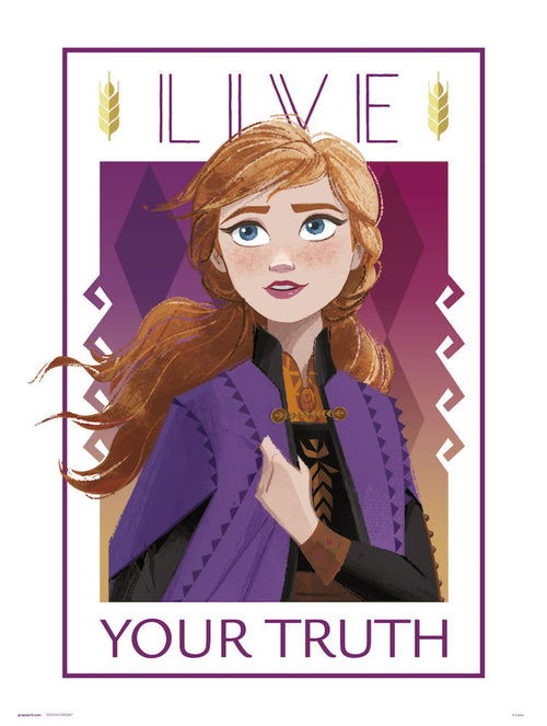 Grupo Erik Frozen Live Your Truth Reproducción de arte 30X40cm | Yourdecoration.es