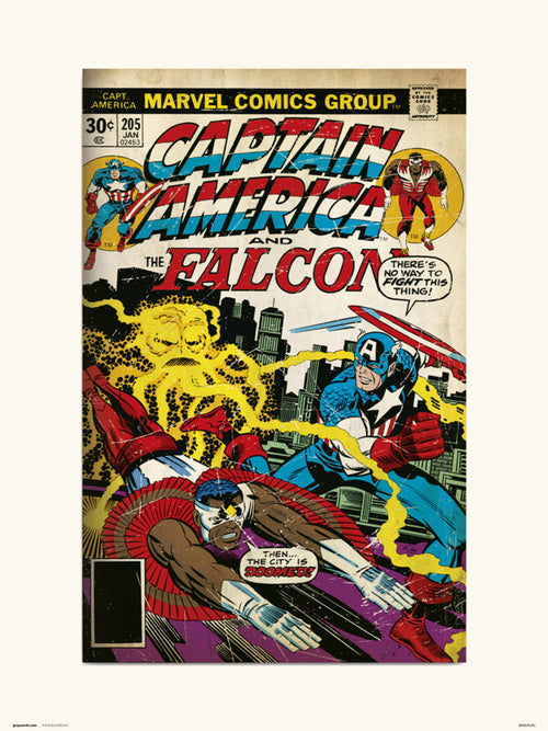 Grupo Erik Marvel Captain America 205 Reproducción de arte 30X40cm | Yourdecoration.es