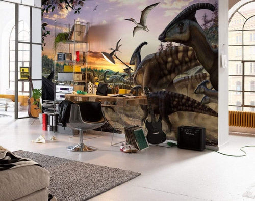 komar parasaurolophus herd Fotomural Tejido No Tejido 450x280cm 9 Tiras Ambiente acc2a539 3be2 467c b618 9cc232352a4c | Yourdecoration.es
