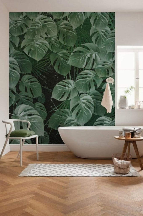 p035 vd2 komar monstera on marble Fotomural Tejido No Tejido 200x250cm 2 Tiras Ambiente | Yourdecoration.es