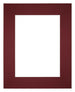 Paspartú Tamaño del Marco 20x25 cm - Tamaño de la Foto 13x18 cm - Vino Rojo