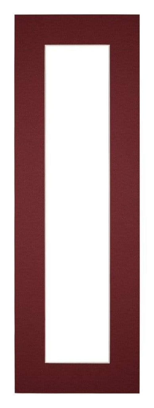 Paspartú Tamaño del Marco 20x60 cm - Tamaño de la Foto 10x50 cm - Vino Rojo