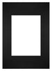 Paspartú Tamaño del Marco 21x29.7 cm A4 - Tamaño de la Foto 13x18 cm - Negro