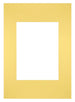 Paspartú Tamaño del Marco 21x29.7 cm A4 - Tamaño de la Foto 13x18 cm - Amarillo