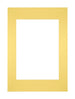 Paspartú Tamaño del Marco 21x29.7 cm A4 - Tamaño de la Foto 14.8x21 cm - Amarillo