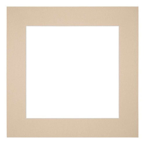 Paspartú Tamaño del Marco 25x25 cm - Tamaño de la Foto 13x13 cm - Beige
