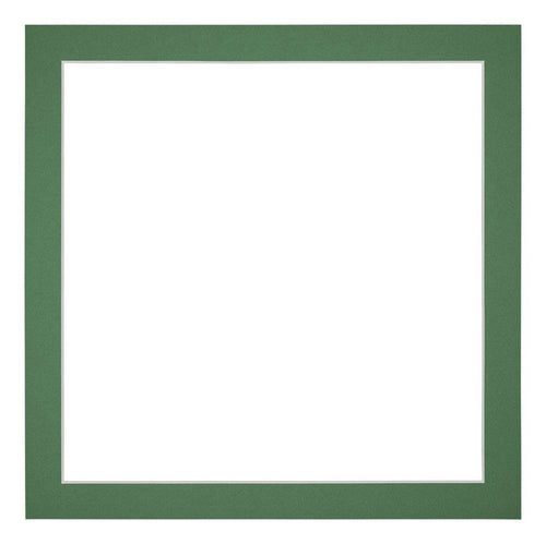 Paspartú Tamaño del Marco 25x25 cm - Tamaño de la Foto 20x20 cm - Bosque Verde