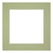 Paspartú Tamaño del Marco 25x25 cm - Tamaño de la Foto 13x13 cm - Menta Verde