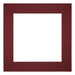 Paspartú Tamaño del Marco 30x30 cm - Tamaño de la Foto 15x15 cm - Vino Rojo