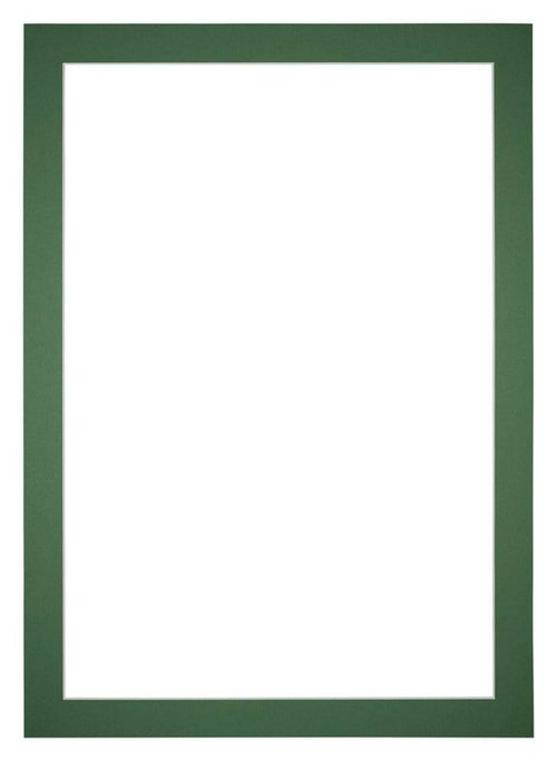 Paspartú Tamaño del Marco 60x85 cm - Tamaño de la Foto 50x75 cm - Bosque Verde