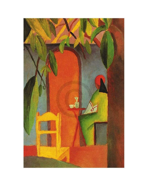 August Macke Türkisches Cafe II Reproducción de arte 24x30cm | Yourdecoration.es