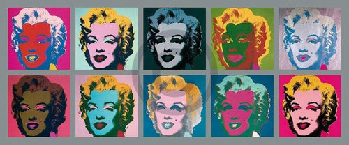 Andy Warhol Ten Marilyns 1967 Reproducción de arte 134x56cm | Yourdecoration.es