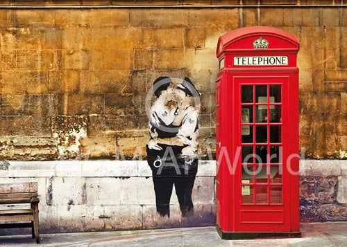 Edition Street Red Telephone Box Reproducción de arte 50x70cm | Yourdecoration.es