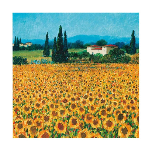 Hazel Barker Farm near Siena Reproducción de arte 61x61cm | Yourdecoration.es