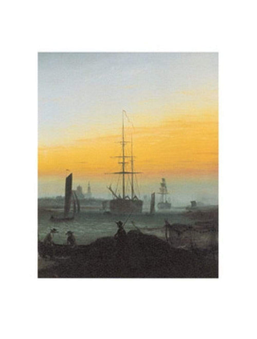 Caspar David Friedrich Der Greifswalder Hafen Reproducción de arte 70x90cm | Yourdecoration.es