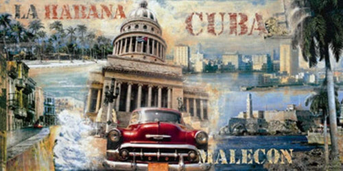 John Clarke La Habana Cuba Reproducción de arte 100x50cm | Yourdecoration.es