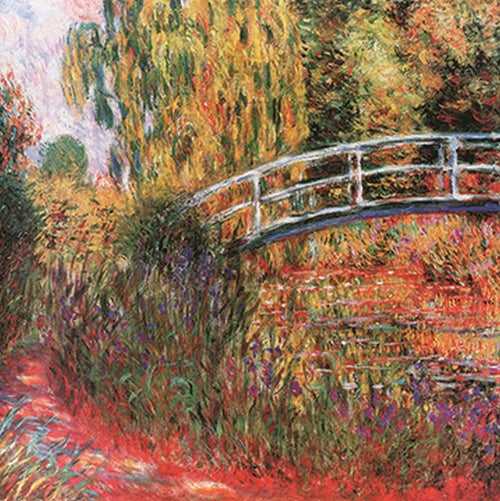 Claude Monet Ponte giapponese Reproducción de arte 95x95cm | Yourdecoration.es