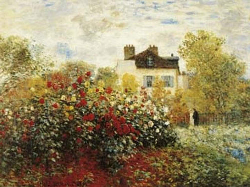 Claude Monet The Artist's Garden Reproducción de arte 80x60cm | Yourdecoration.es
