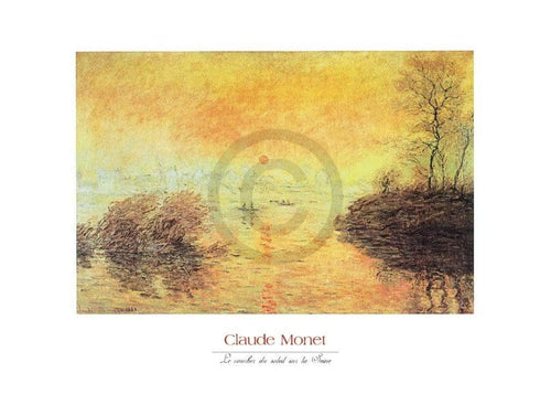 Claude Monet Le coucher du soleil la Seine Reproducción de arte 70x50cm | Yourdecoration.es