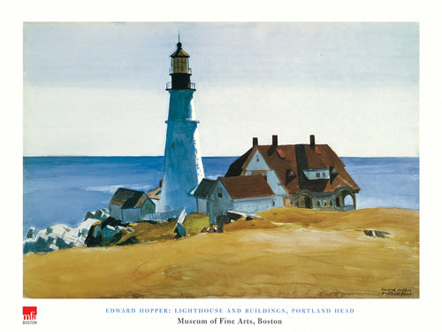 Edward Hopper Lighthouse and Buildings Reproducción de arte 80x60cm | Yourdecoration.es